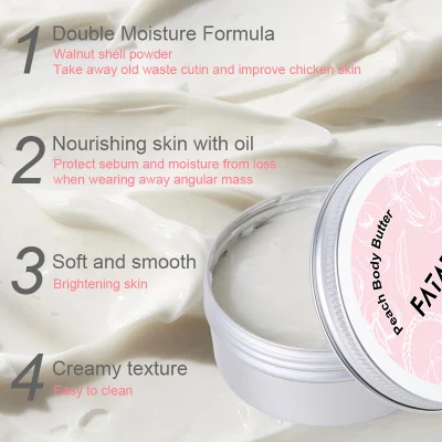  Venta caliente Hidrating Moisturizing Exfoliating mejorando la piel de pollo cuerpo de coco Crema de aceite