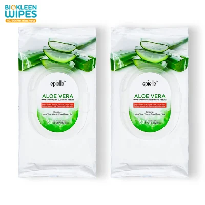 Biokleen Limpieza diaria Bambú sin Fragrancia ácido Hialurónico té Verde impermeable Toallitas de maquillaje