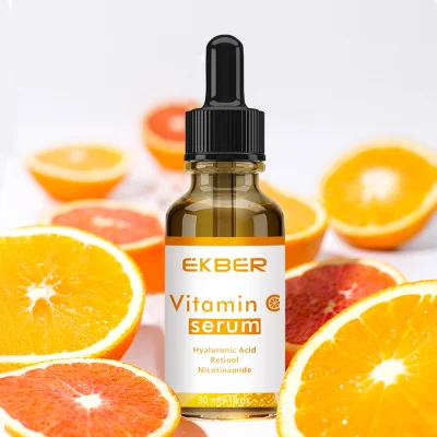 Logotipo personalizado vitamina C en suero Facial Whitening iluminando el 20% Puro líquido para la piel Suero Hidratante