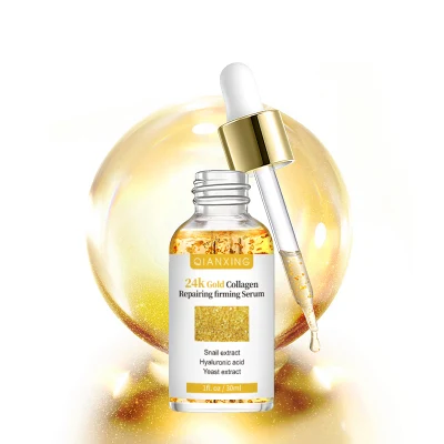  Cuidado de piel fabricante Oro 24K de suero Facial de colágeno reafirmante de dama de la Belleza.