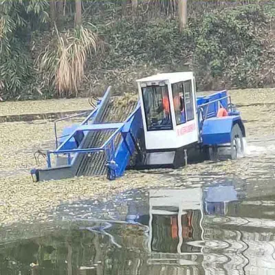 River Lake Rubbish Garbage recogida de barcos Hyacinth Harvester Limpiador