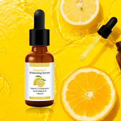  Cuidado facial al por mayor vitaminas naturales cosméticas C esencia facial brillante Suero facial
