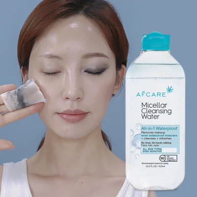 Certified Cruelty-Free removedor de maquillaje líquido de limpieza suave de líquido de etiqueta privada cara desmaquillante