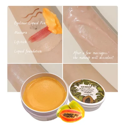 Bálsamo de removedor orgánico de maquillaje de bajo MOQ para todo tipo de piel Para suavemente Opuntia Dillenii Extrect Maquillaje Meltaway Limpieza bálsamo