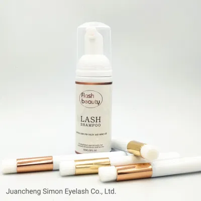 Libre de aceite de extensión de pestañas OEM Lash Limpiador de espuma de limpieza de las pestañas de burbujas
