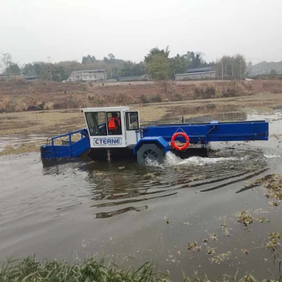 River Lake Rubbish Garbage recogida de barcos Hyacinth Harvester Limpiador