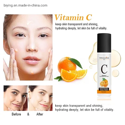 OEM ODM Pore Minimizer Vitamina C cara piel toner Hidrating Anti-Envejecimiento blanqueamiento Reparación de la piel Cuidado de la cara Toner