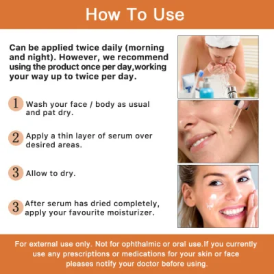  AIXIN OEM suero de cara orgánica + vitamina C, tratamiento de acné, suero de piel transparente, piel seca y sin brillo hidratante, suero facial de vitamina C antienvejecimiento