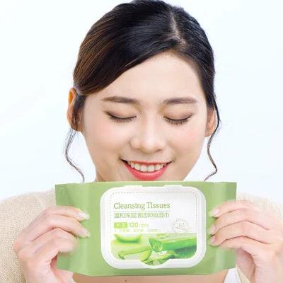  Muestra gratuita OEM Limpieza femenina Limpieza facial Limpieza de toallitas Remaquillaje Eliminación Toallitas húmedas