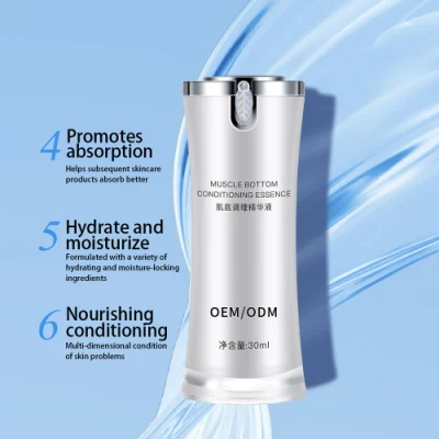  Etiqueta privada ácido Hialurónico Hidrating Whitening facial de suero Cuidado facial Suero facial para mujeres