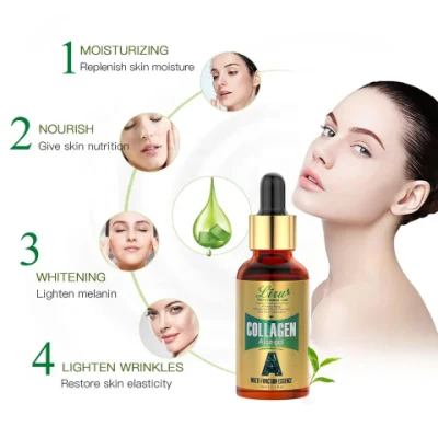  Liru Cosmetics Cuidados de la piel antiarrugas Facial hidratante Aloe brillante Suero de cara de esencia