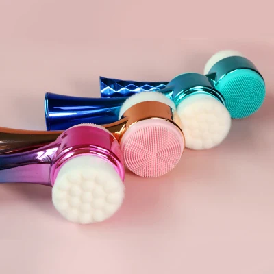 Silicona de doble cara de la piel facial de la herramienta Pincel Cleaniser Limpiador Facial Masaje Facial de vibración producto de lavado