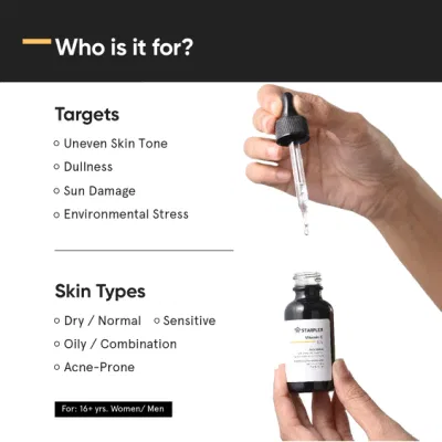  Belleza personalizada 10% Orgánico Cuidado de la piel Anti arrugas punto oscuro Anti-Envejecimiento Corea cara Vitamina C suero para la cara