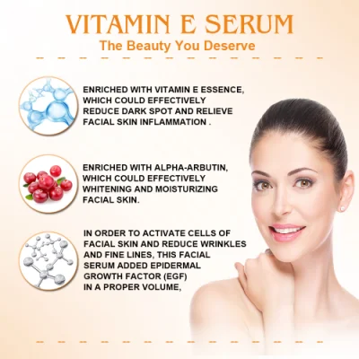 Etiqueta privada 5 en 1 Antienvejecimiento Antiarrugas reafirmando el aligeramiento Moisturizing Colágeno Vitamina C y E suero facial blanqueante para la cara