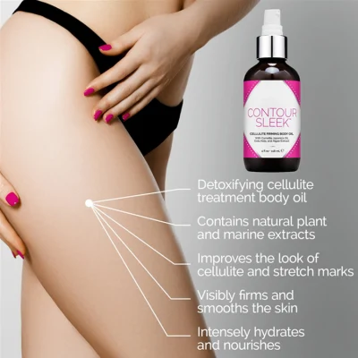 El contorno de etiqueta privada de la piel elegante cuerpo de apriete de la Celulitis Aceite Reafirmante