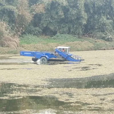 River Lake Rubbish Garbage recogida de barcos Hyacinth Harvester Limpiador