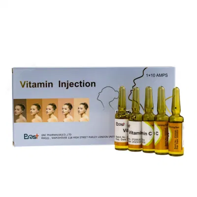  Inyección de vitamina C Ampoule ácido tioctico Glutatión Blanqueamiento de la piel Inyección VC