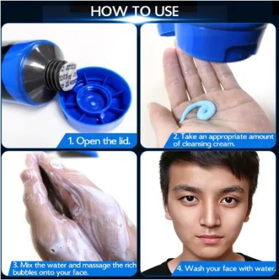 Los hombres se enfrentan a la crema hidratante+Crema limpiadora profunda hombre Anti Envejecimiento Cuidado de la piel Crema de Dia el suero Anti Wrinkle Oil-Control Whitening