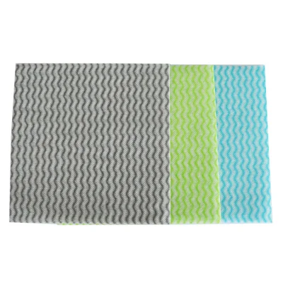 Eco-friendly rentable Multi-funcional desinfectar paño de limpieza paño absorbente Paño no tejido Cocina paño de encaje paño desechable con estampado