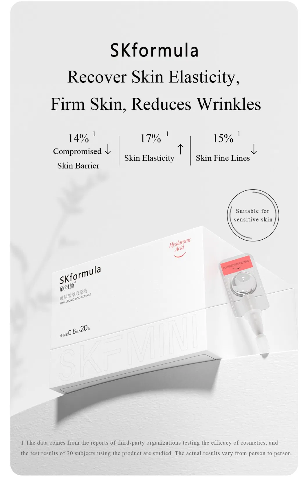 Skformula Moisturizing Anti-Aging Hyaluronic Acid Serum for Sensitive Skin Care