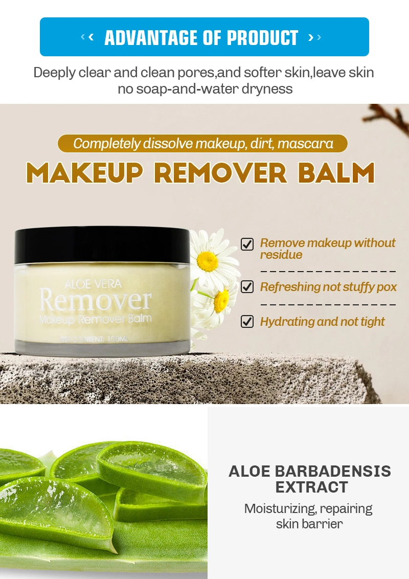 Professional Organic Face Eye Deep Cleansing Makeup Remover Balm