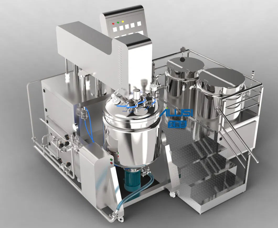 Vacuum Cream Manufacturing Skin Care Making Machine Vacuum Mixing Equipment Tilted Pot Cream Lotion Mixer