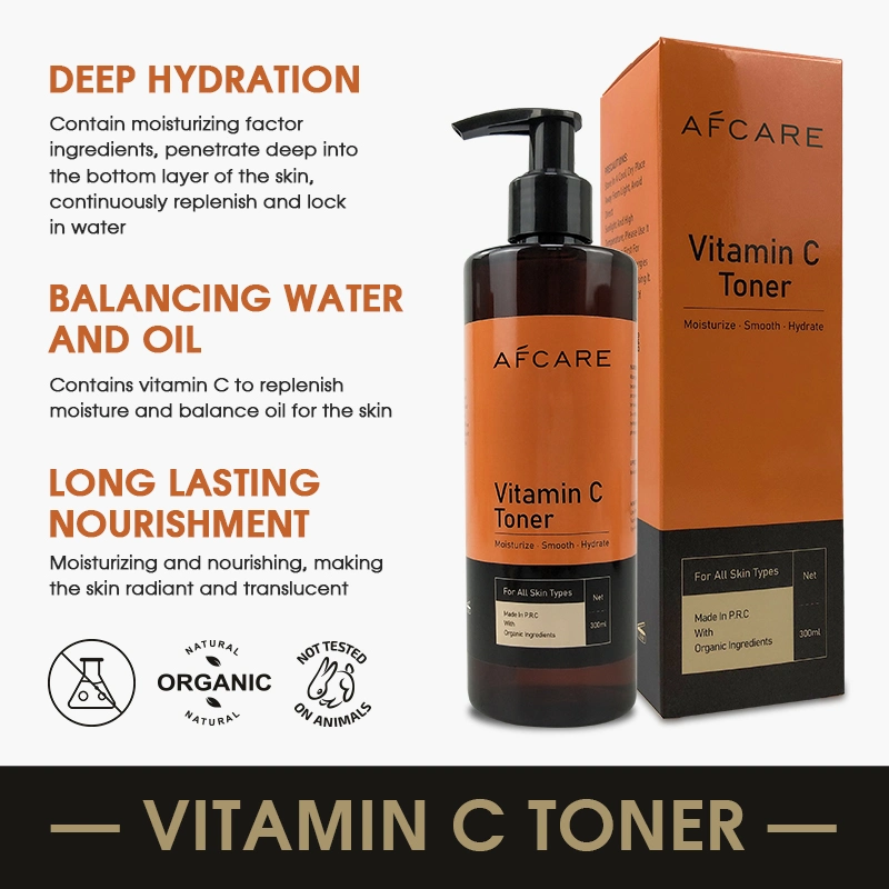 Wholesale Cosmetic Moisturizing Hydrating Brightening Anti-Aging Anti-Wrinkle Facial Water Skin Care Vitamin C Toner