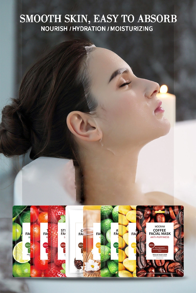 Skin Care Hydrating Oil Control Whitening Fruit Extract Face Sheet Mask Firming Moisturizing Facial Mask