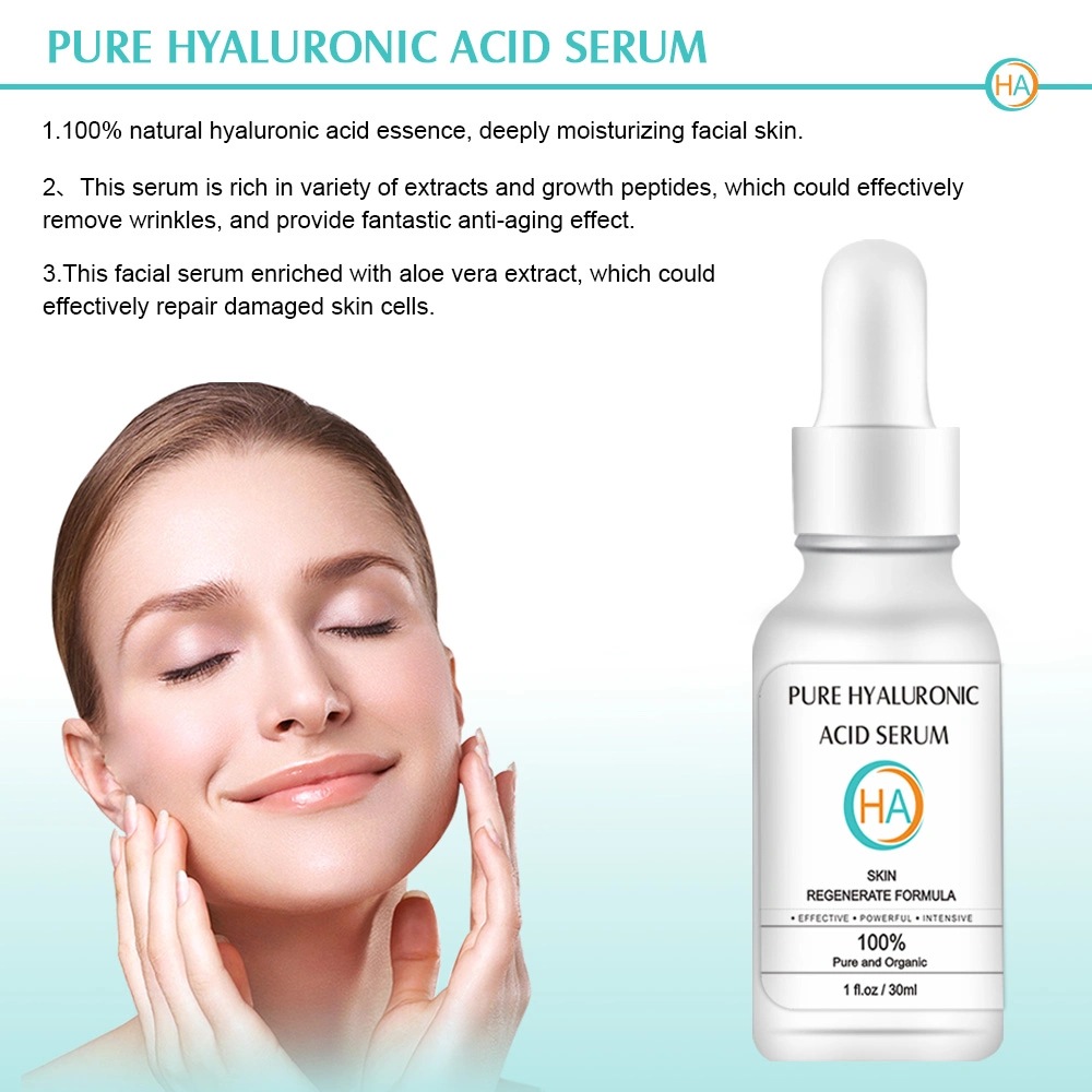 Moisturizing Vitamin C Anti-Aging Hydrating Whitening Brightening Private Label Wholesale Facial Face Pure Hyaluronic Acid Collagen Serum for All Skin Types