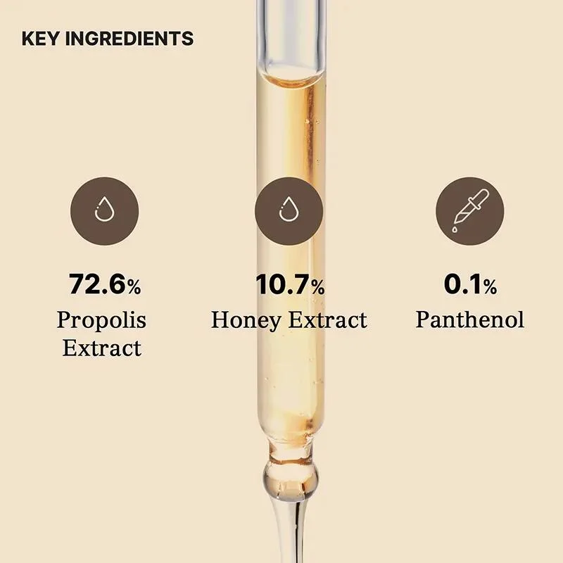 2023 OEM Professional Manufacturer High Quality Vegan Skin Care Radiance Reducing Redness Light Face Honey Propolis Serum