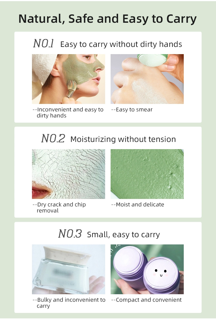 Clay Mask Facial Skin Care Matcha Purifying Stick Solid Mask