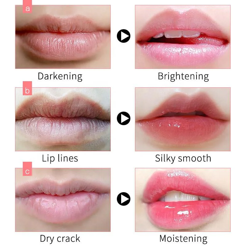 Overnight Gel Lips Cream Moisturizing Collagen Care Lip Mask with Brush