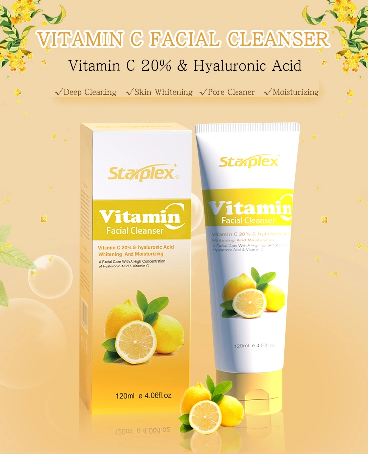 Private Label Starplex Custom Oily Skin Whitening Hydrating Natural Facial Cleanser Vitamin C Face Wash