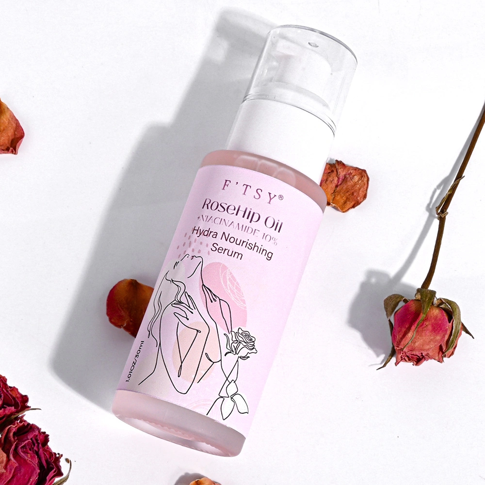 Custom Logo Vegan Moisturizing Brightening Natural Extract Skin-Friendly Rose Hydrating Face Oil Facial Serum