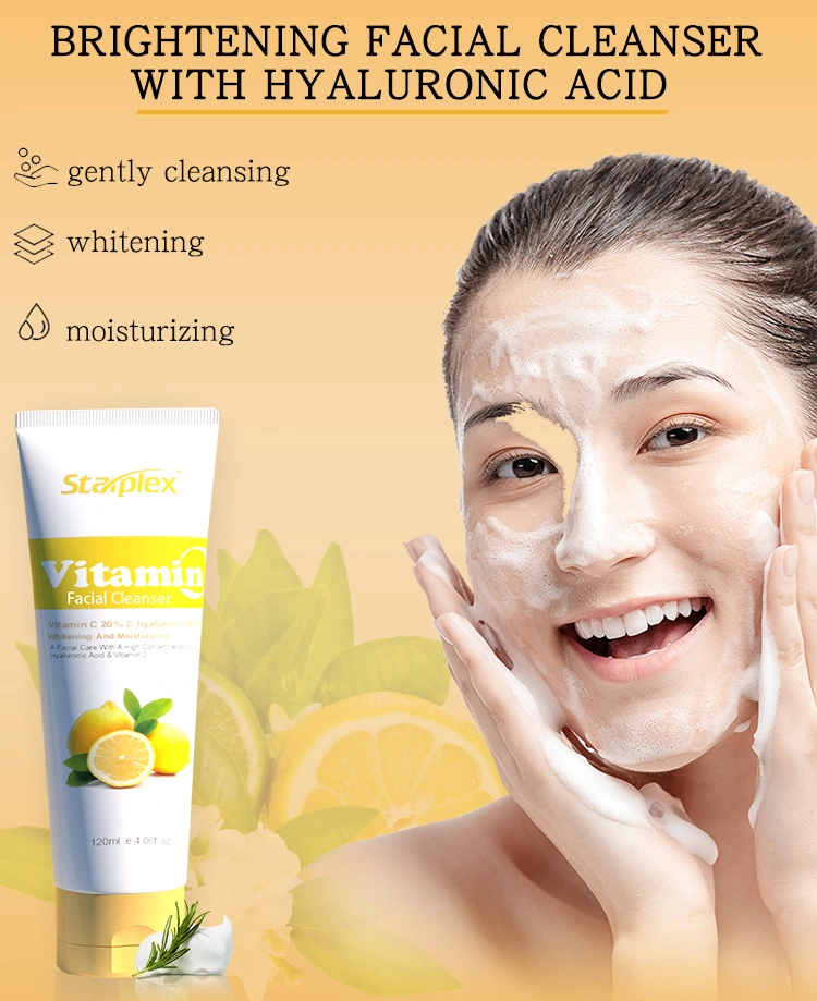 Private Label Starplex Custom Oily Skin Whitening Hydrating Natural Facial Cleanser Vitamin C Face Wash