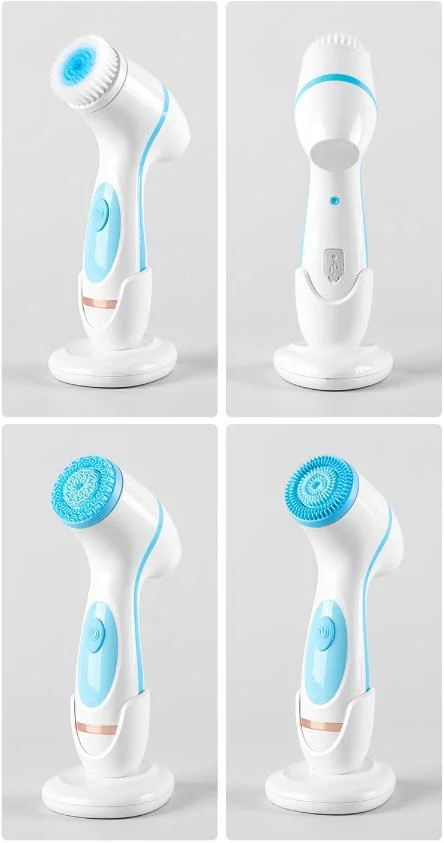 Electric Facial Cleanser Household Charging Silicone Rotary Ultrasonic Facial Cleanser