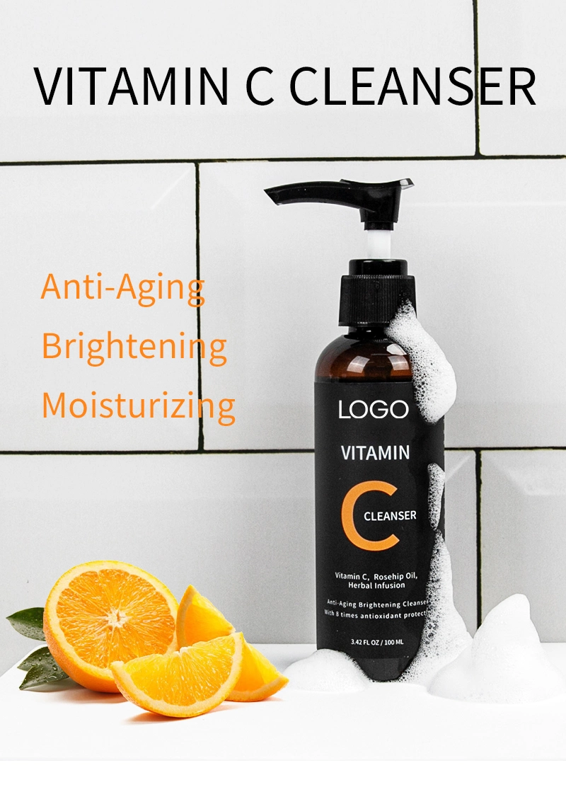 Private Label Foam Cleansing Cream Foam Vitamin C Face Cleanser Face Wash