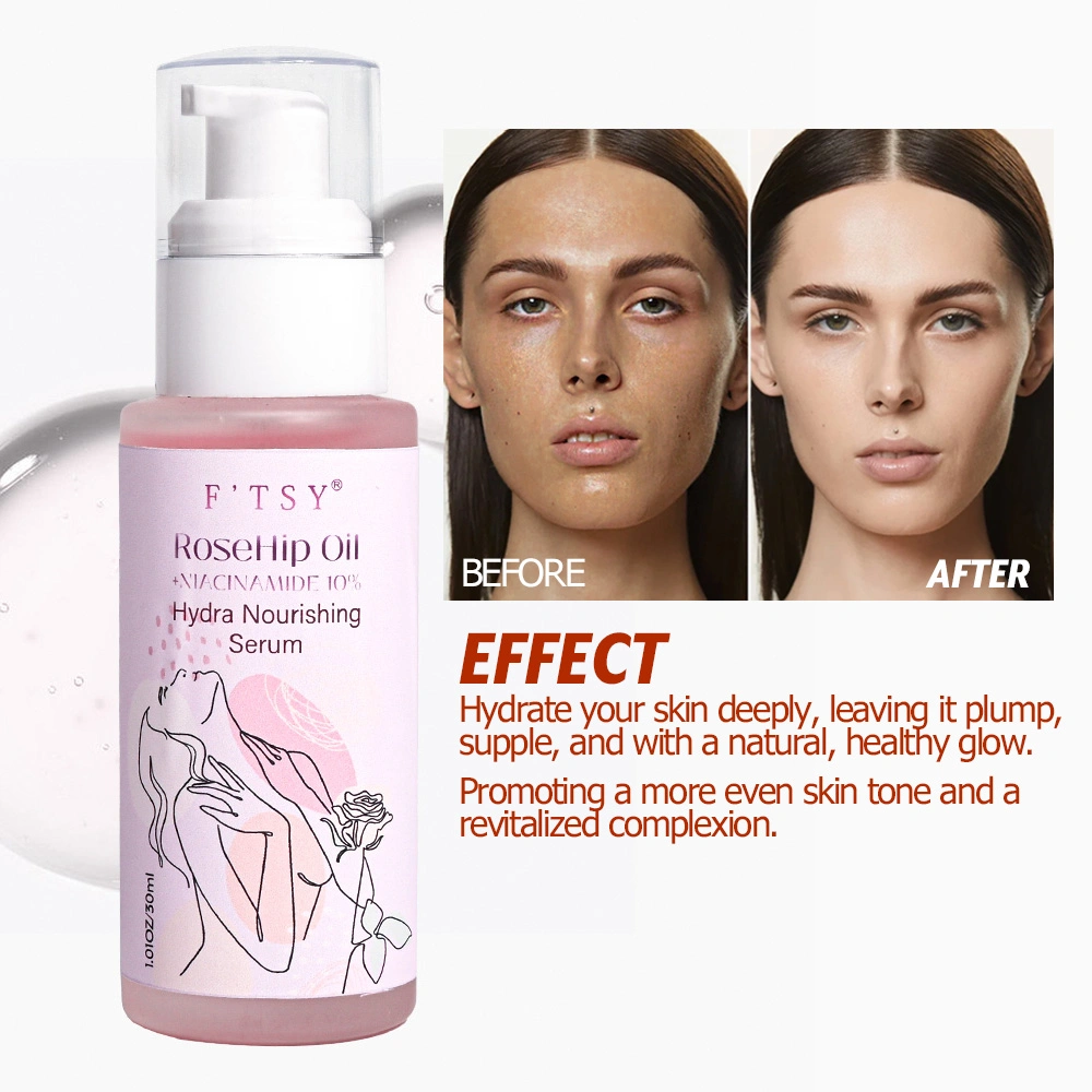 Custom Logo Vegan Moisturizing Brightening Natural Extract Skin-Friendly Rose Hydrating Face Oil Facial Serum