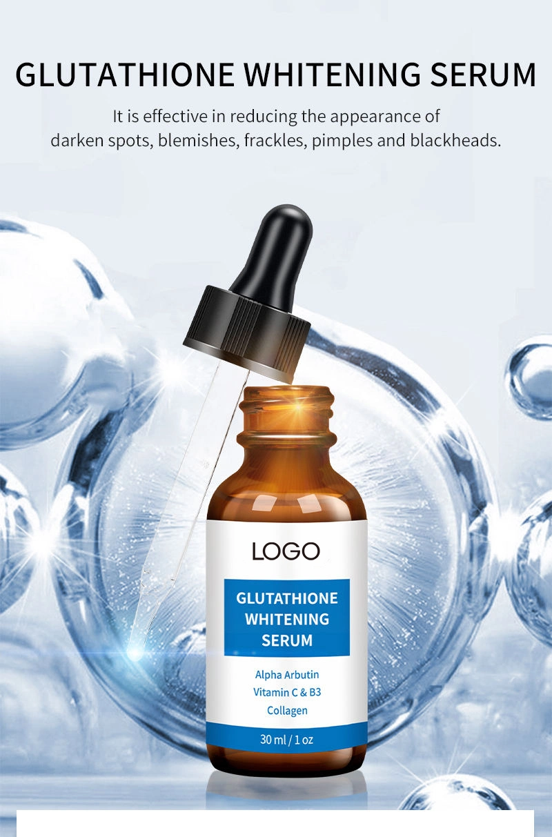 Glutathione Whitening Skin Whitening Glow Face Rose Gold Serum Ze-Light