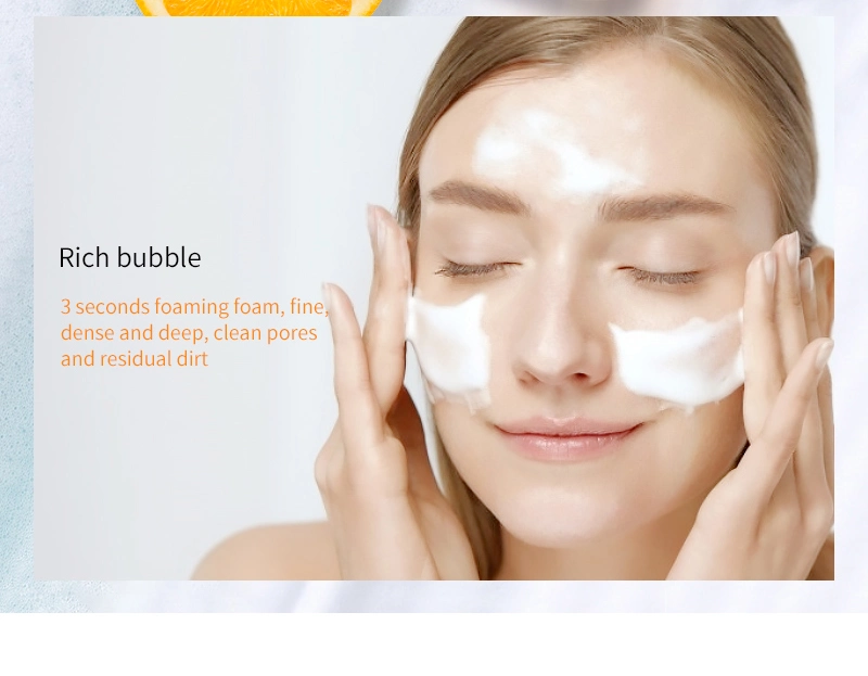 Private Label Foam Cleansing Cream Foam Vitamin C Face Cleanser Face Wash
