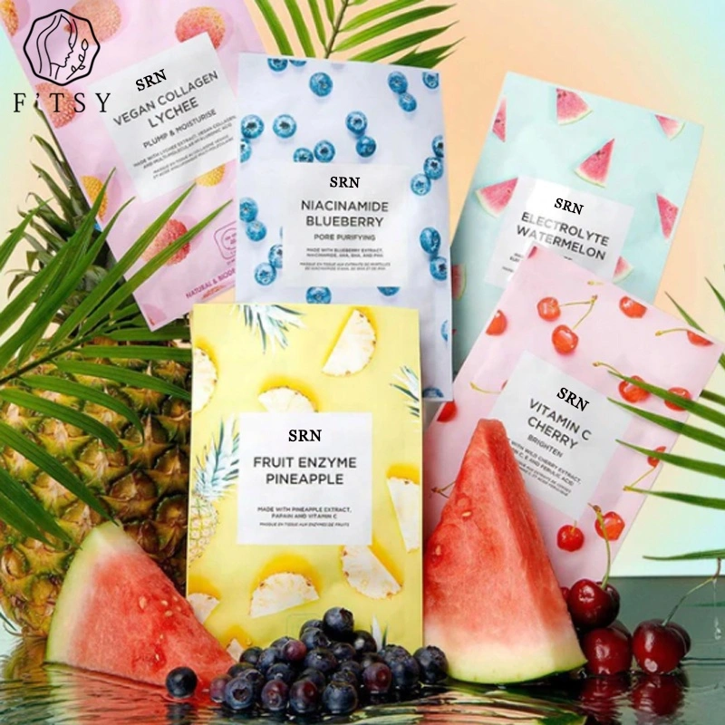 Whitening Hydrating Organic Fruit Vitamin C Hyaluronic Beauty Face Moisturizing Skincare Sheet Facial Mask