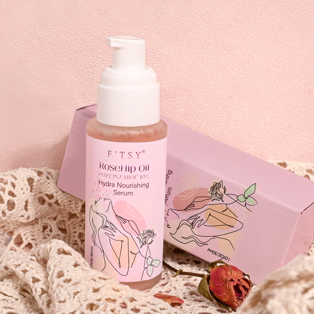 Custom Logo Vegan Moisturizing Brightening Natural Extract Skin-Friendly Rose Hydrating Face Oil Facial Serum