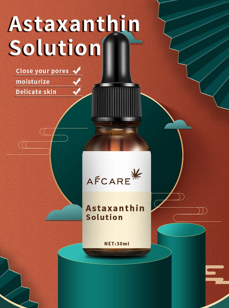 Astaxanthin Solution Skin Care Improves Light Sensitivity and Brightness Private Logo Best Skin Natural Face Serum Acid