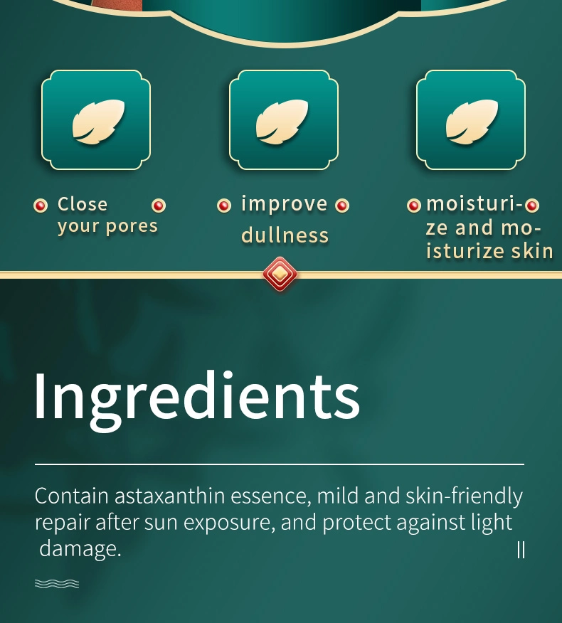Astaxanthin Solution Skin Care Improves Light Sensitivity and Brightness Private Logo Best Skin Natural Face Serum Acid