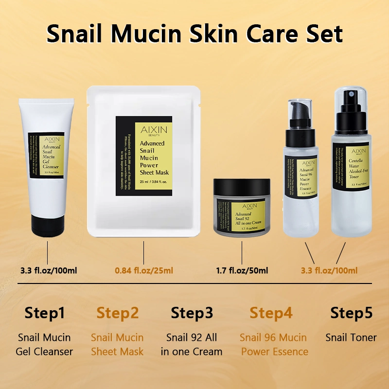 Beauty Cosmetics Skin Care Repairing Dark Spots Fine Lines Snail Face Essence