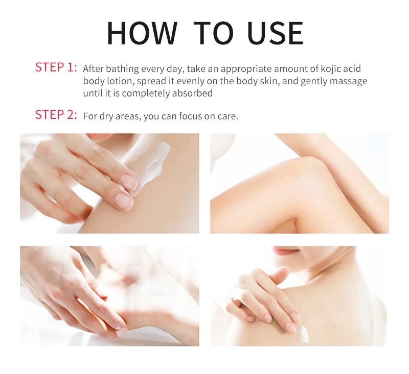 Customized Lightening Cream Instant Kojic Acid Skin Whitening Body Lotion