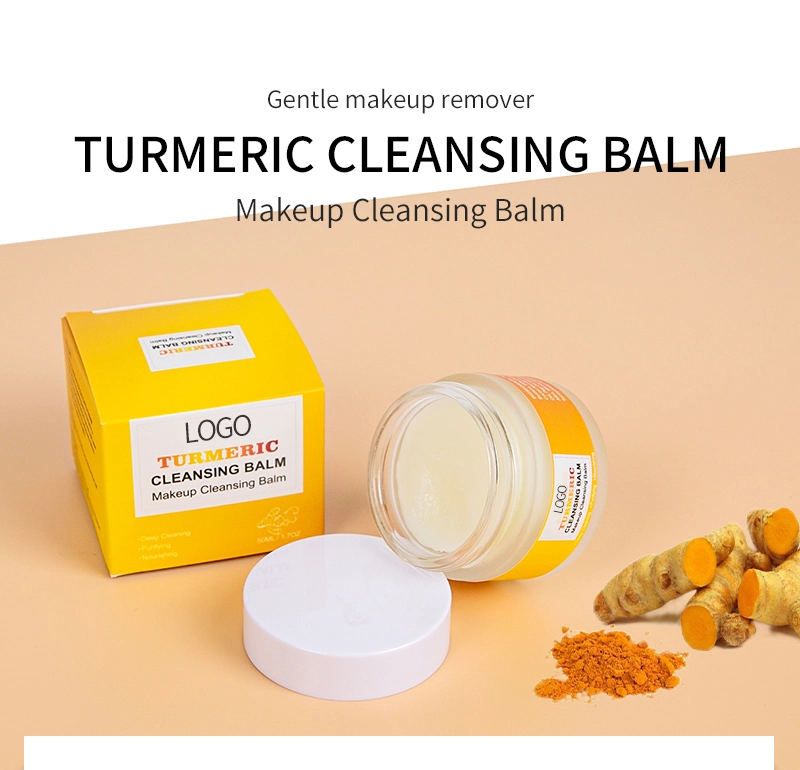 Private Label Raw Honey Acne Turmeric Face Cleansing Balm Makeup Remover Balm