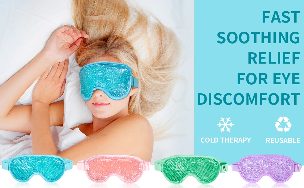 Reusable Sleeping Anti-Stress Fatigue Cold Therapy Cooling Gel Bead Eye Mask