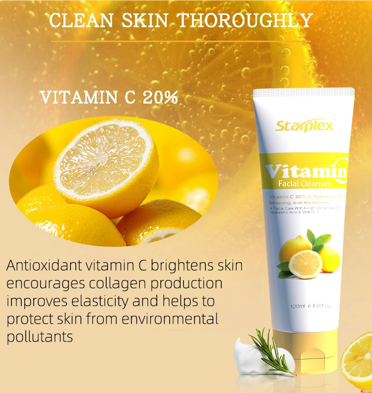 Private Label Starplex Custom Oily Skin Whitening Hydrating Natural Facial Cleanser Vitamin C Face Wash