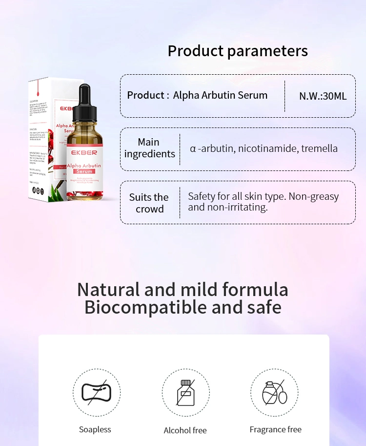 Top Seller Smoothing Firming Face Nicotinamide Lightening Skin Treatment Hyaluronic Acid Alpha Arbutin Serum